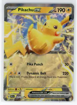 Pokemon TCG - Pikachu ex 63/193 - Paldea Evolved - Ultra Rare - Image 1