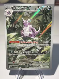 Pokemon 2023 Scarlet & Violet 151 Nidoking 174/165 Illustration Rare Near Mint - Image 1