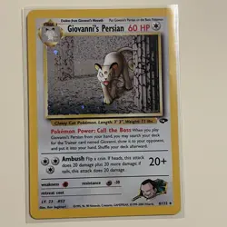 Pokemon TCG Giovanni's Persian 8/132 Gym Challenge Holo Rare LP - Image 1