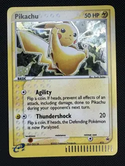 Pokemon Pikachu 2003 Black Star Promo #12 Holo LP - Image 1