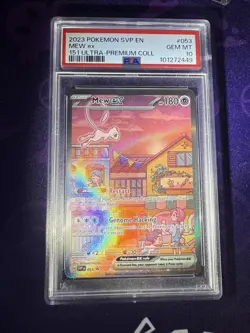 Mew EX SVP 053 Pokemon TCG Scarlet & Violet 151 UPC Promo PSA 10 - Image 1