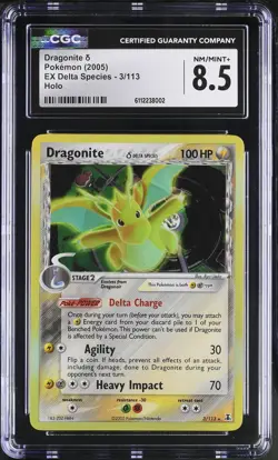 DRAGONITE Delta Species Holo Rare #3 CGC 8.5 Pokemon [Nostalgium] - Image 1