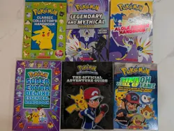 Book Lot of 6 Pokemon Handbooks, Adventure Guide, Guide Book Great Condition - Image 1