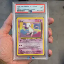 2000 POKEMON PROMO BLACK STAR POKEMON LEAGUE #8 MEW PSA 9 - Image 1