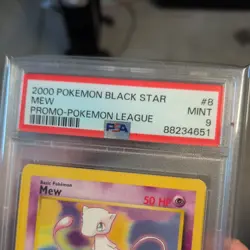 2000 POKEMON PROMO BLACK STAR POKEMON LEAGUE #8 MEW PSA 9 - Image 3