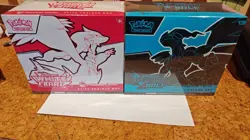 Pokemon Scarlet and Violet Black Bolt/White Flare Pokemon Center ETBs SEALED NEW - Image 1