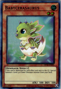 Yu-gi-oh! TCG Babycerasaurus OP18-EN005 Unlimited Super Rare - Image 1