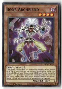 #SDCK-EN003 - Bone Archfiend - 1st Ed WB1 C Lightly played - Image 1