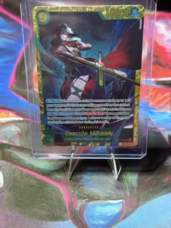 One Piece CCG The Azure Sea’s Seven - Dracule Mihawk (SEC) OP14-110 - English - Image 1