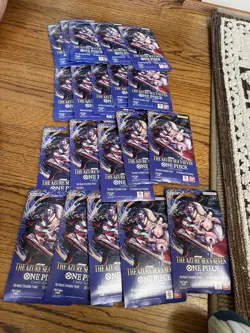 LOT of (20) OP-14 Sleeved Booster Packs Of One Piece TCG The Azure Sea's Seven - Image 1