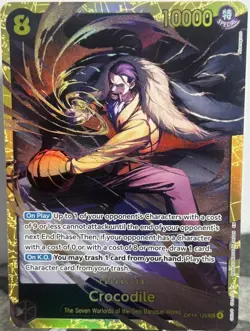 Crocodile OP14-120 SEC One Piece TCG The Azure Sea's Seven Warlords Foil - Image 1