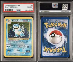 1999 Pokemon Card Game Base Set BLASTOISE #2/102 PSA 8 - Image 1