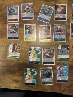 One Piece Lot Of Rare, Super Rare, Holo Don, And Leader Cards (OP08) - Image 2