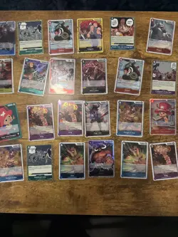 One Piece Lot Of Rare, Super Rare, Holo Don, And Leader Cards (OP08) - Image 4