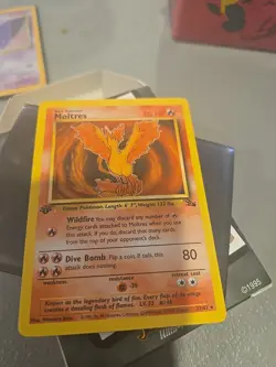 Pokemon TCG Moltres Fossil 27/62 Non-Holo 1st Edition Rare Card Lp+ - Image 1