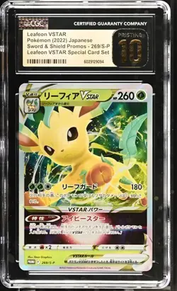 Pokemon CGC 10 PRISTINE Japanese Leafeon VSTAR 269/S-P Special Card Set Promo - Image 1