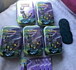 5 EMPTY Prismatic Umbreon Mini Tins - NO Packs - Coin/Card Included - Image 1