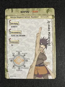 Naruto Kayou English Series 2 Card - Anko Mitarashi - NRSA02-SR-005L2 - Image 2