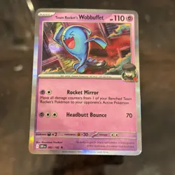 Team Rocket's Wobbuffet 082/182 Pokemon Card Pokemon TCG Holo - Image 1