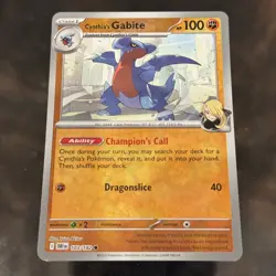 Cynthia's Gabite 103/182 Pokemon Card Pokemon TCG Holo - Image 1