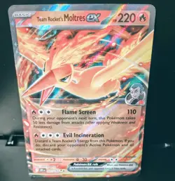 Pokemon Destined Rivals Team Rocket's Moltres EX Card #031/182🔥N/M Or Better🔥 - Image 1