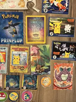 Pokemon Cards & Stickers Lot Of 35 3D PokeTrivia Tattoos Vintage 90s Y2K - Image 4