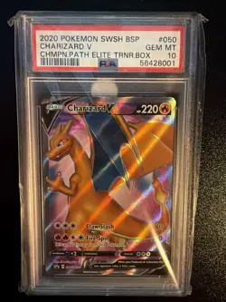 Pokemon Card ' Charizard V SWSH050 Black Star Promo Full Art Holo - PSA 10 - Image 1