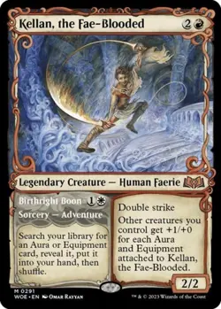 Kellan, the Fae-Blooded (Showcase) -Foil Near Mint MTG Wilds of Eldraine - Image 1