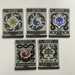 MTG Set Of 5 Basic Lands *Rainbow Foil* MagicCon Atlanta FIAB MT/NM Free Ship - Image 1