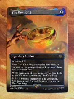 MTG Foil Borderless The One Ring The Lord of the Rings Bundle Promo Near-Mint!! - Image 1