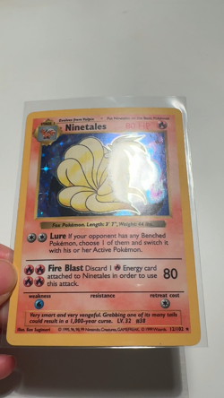 Ninetales Base Set 12/102 Pokemon: Base Set Unlimited Holo Rare - MP Condition - Image 2