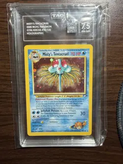 Pokemon Misty's Tentacruel #10/132 Holo Rare - 2000 Unlimited Gym Heroes TAG 7.5 - Image 1