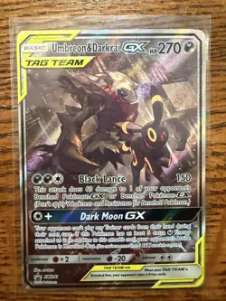 Pokemon TCG Umbreon & Darkrai GX Tag Team SM241 Holo Black Star Promo Sun Moon - Image 1