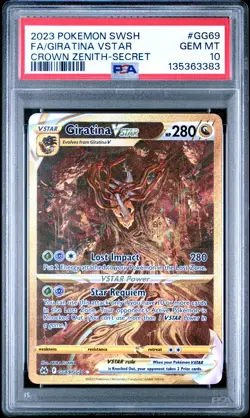 2023 POKEMON SWORD & SHIELD CROWN ZENITH SECRET FULL ART/GIRATINA VSTAR PSA 10 - Image 1