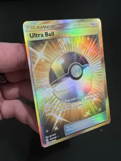 Ultra Ball Secret Gold 161/149 SM Base Set Holo Sun & Moon Pokemon NM - Image 4