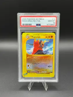 💥MAGCARGO Reverse Foil Holo #18/144 2003 Pokemon Skyridge PSA 10 GEM MINT💥 - Image 1