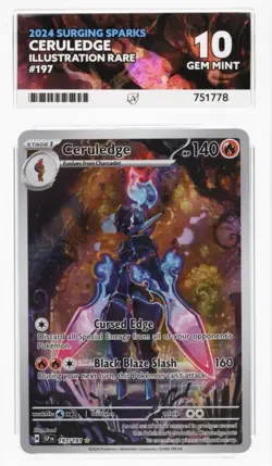 Pokemon TCG Ceruledge 197/191 Illustration Rare - Graded ACE 10 GEM MINT - Image 1