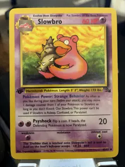 Slowbro 43/62 Fossil Set First Edition Pokemon 1999 WoTC Vintage - Image 1