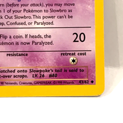 Slowbro 43/62 1st Edition Fossil 1999 Pokemon WOTC TCG LP - Image 3