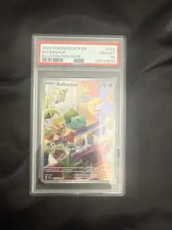 Pokemon TCG Bulbasaur Stellar Crown Illustration Rare PSA 10 - Image 1
