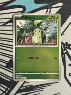 Pokemon TCG ME01: Mega Evolution Chikorita 008/132 Reverse Holo - Image 1
