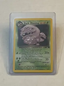 VTG Pokemon TCG Dark Weezing 14/82 Team Rocket Unlimited Holo Rare WOTC *DMG* - Image 1