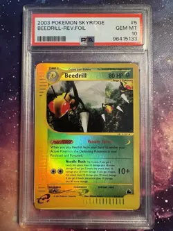 Pokemon Beedrill Skyridge Reverse Holo Rare #5 PSA 10 Gem Mint - Image 1