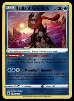 Radiant Greninja 046/189 SWSH10: Astral Radiance Pokemon - Image 1