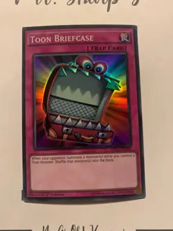 TOON BRIEFCASE -1st EDITION DRL2-EN029 ENGLISH Yu-Gi-Oh! CARD SUPER RARE HOLO - Image 4