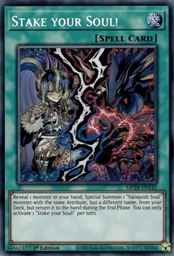 3x Yu-Gi-Oh - Stake Your Soul! - MP24-EN142 - Prismatic Secret Rare PLAYSET - Image 1