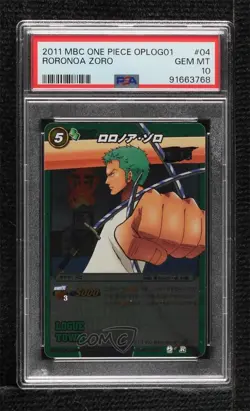2011 Miracle Battle Carddass: One Piece - Series OPLOG01 Japanese Roronoa Zoro - Image 1