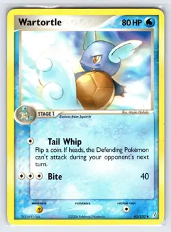 Wartortle 43/100 2006 EX Crystal Guardians Pokemon Card Uncommon - Lp/Mp - Image 1