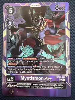 Digimon Card Game Myotismon Ace BT15-076 SR NM - Image 1