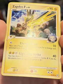 Pokemon TCG Zapdos G Holo Rare Card 12/99 Platinum: Arceus - Image 4